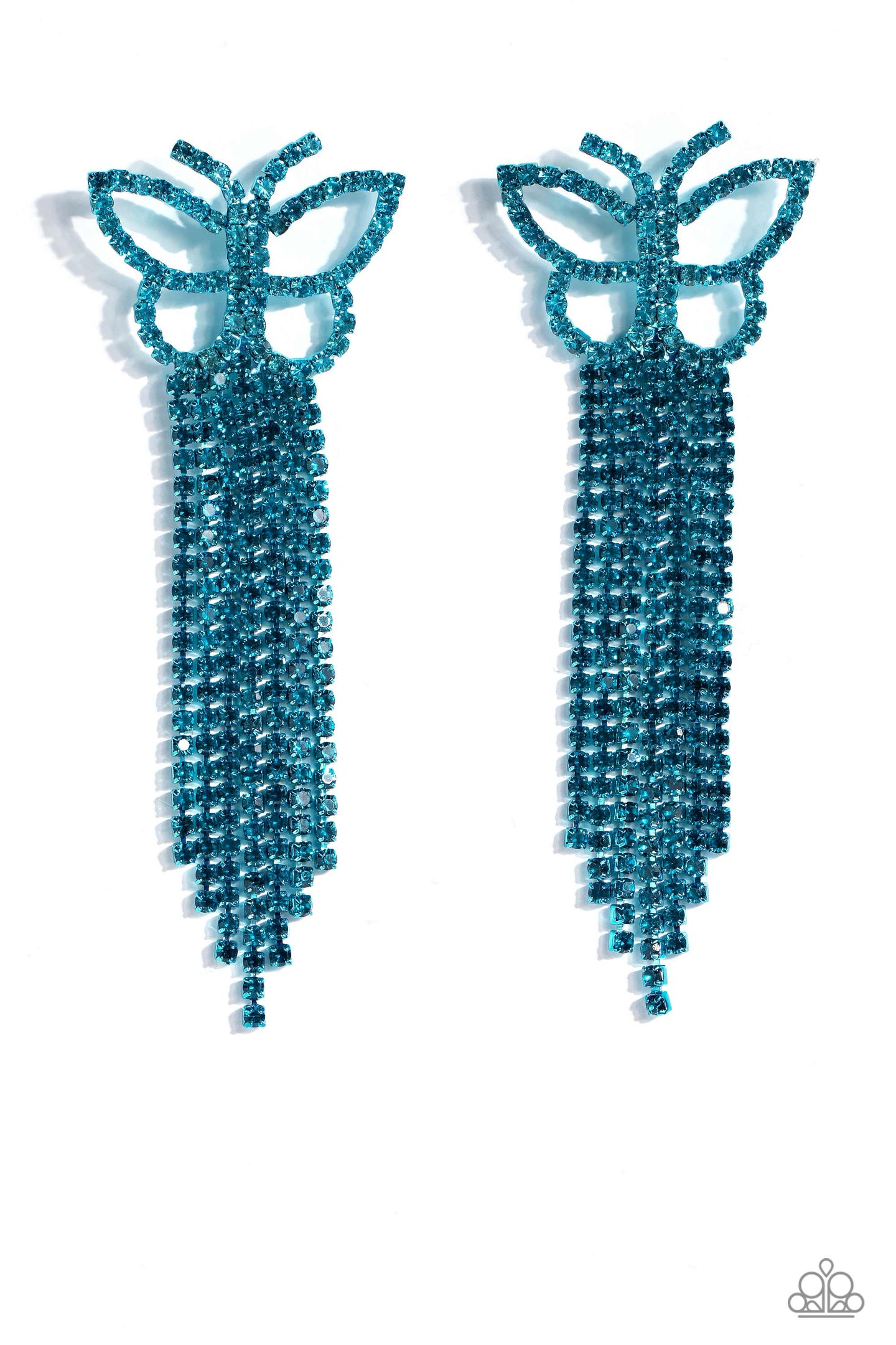 paparazzi-accessories-billowing-butterflies-blue-post earrings