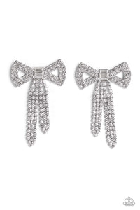 paparazzi-accessories-just-bow-with-it-white-post earrings
