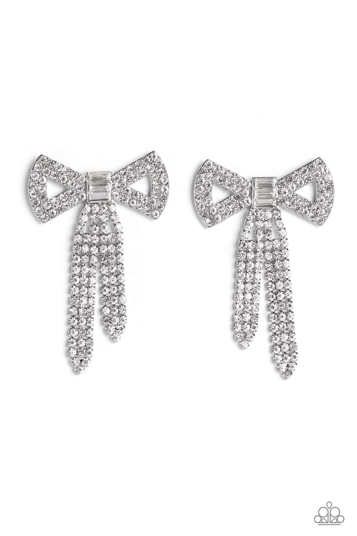 paparazzi-accessories-just-bow-with-it-white-post earrings