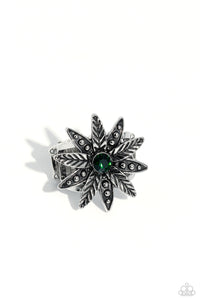paparazzi-accessories-sunflower-season-green-ring