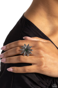 Sunflower Season - Green Ring - Paparazzi Jewelry