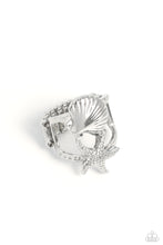 Load image into Gallery viewer, paparazzi-accessories-seashell-showcase-silver-ring
