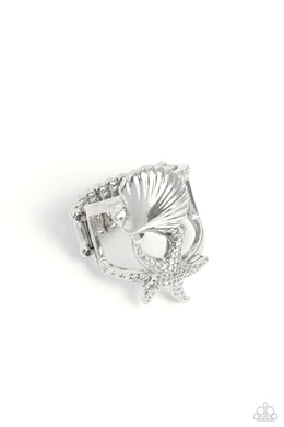 paparazzi-accessories-seashell-showcase-silver-ring