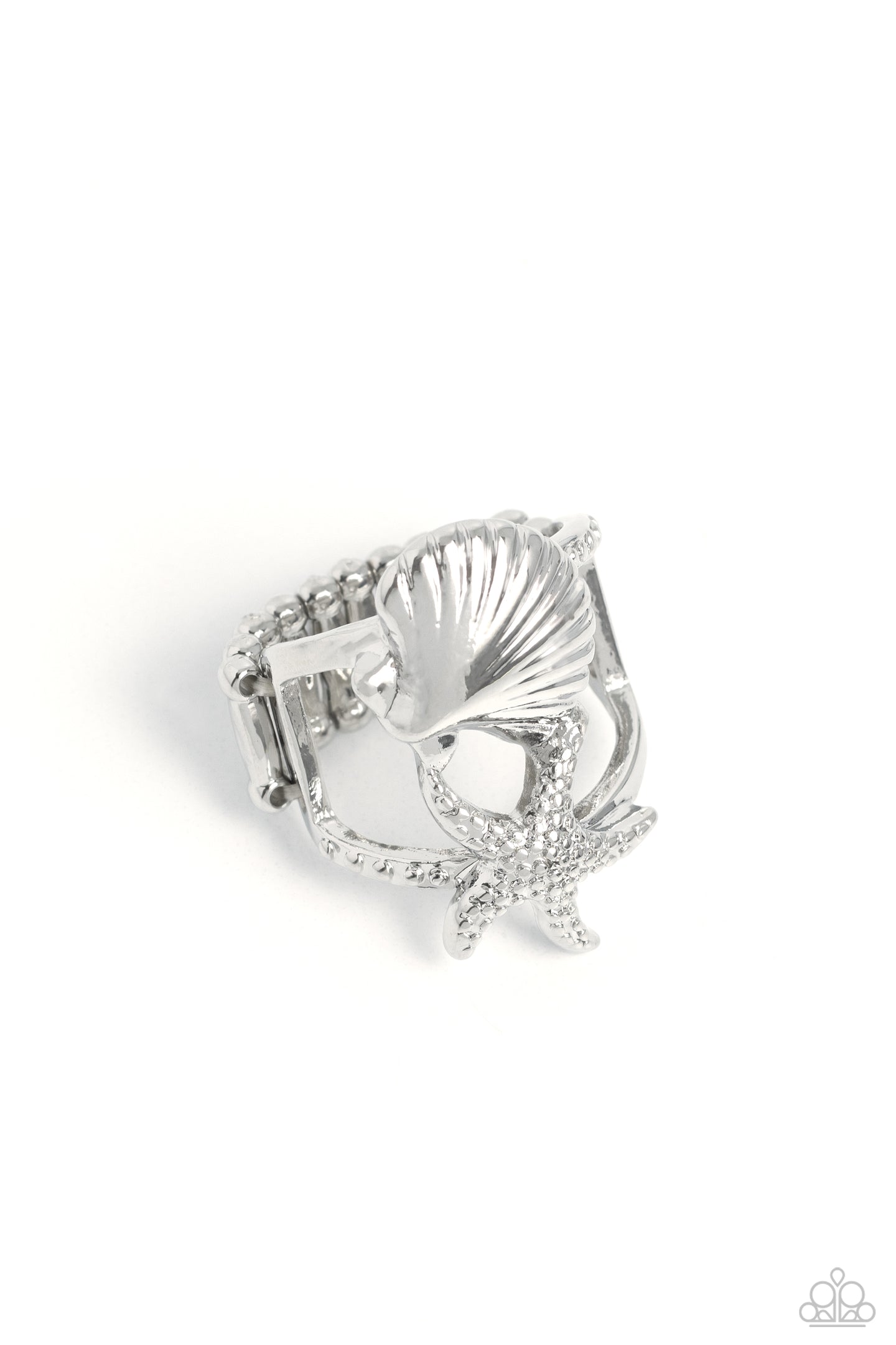 paparazzi-accessories-seashell-showcase-silver-ring