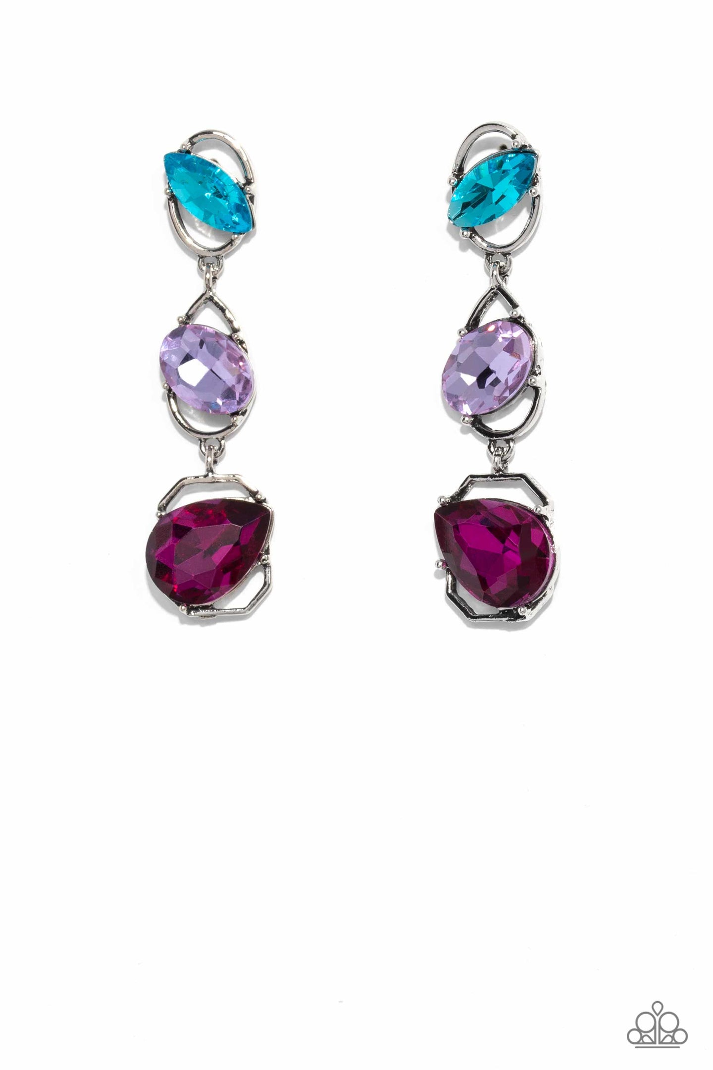 paparazzi-accessories-dimensional-dance-multi-post earrings