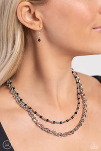 A Pop of Color - Black Necklace - Paparazzi Jewelry