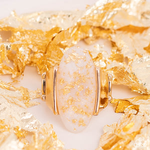Shimmery Sovereign - White Ring - Paparazzi Jewelry