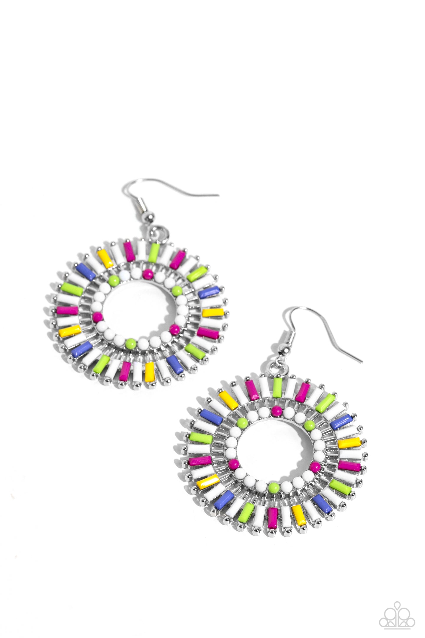 paparazzi-accessories-ferris-wheel-finale-white-earrings