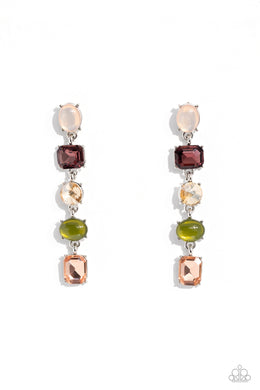 paparazzi-accessories-sophisticated-stack-multi-post earrings