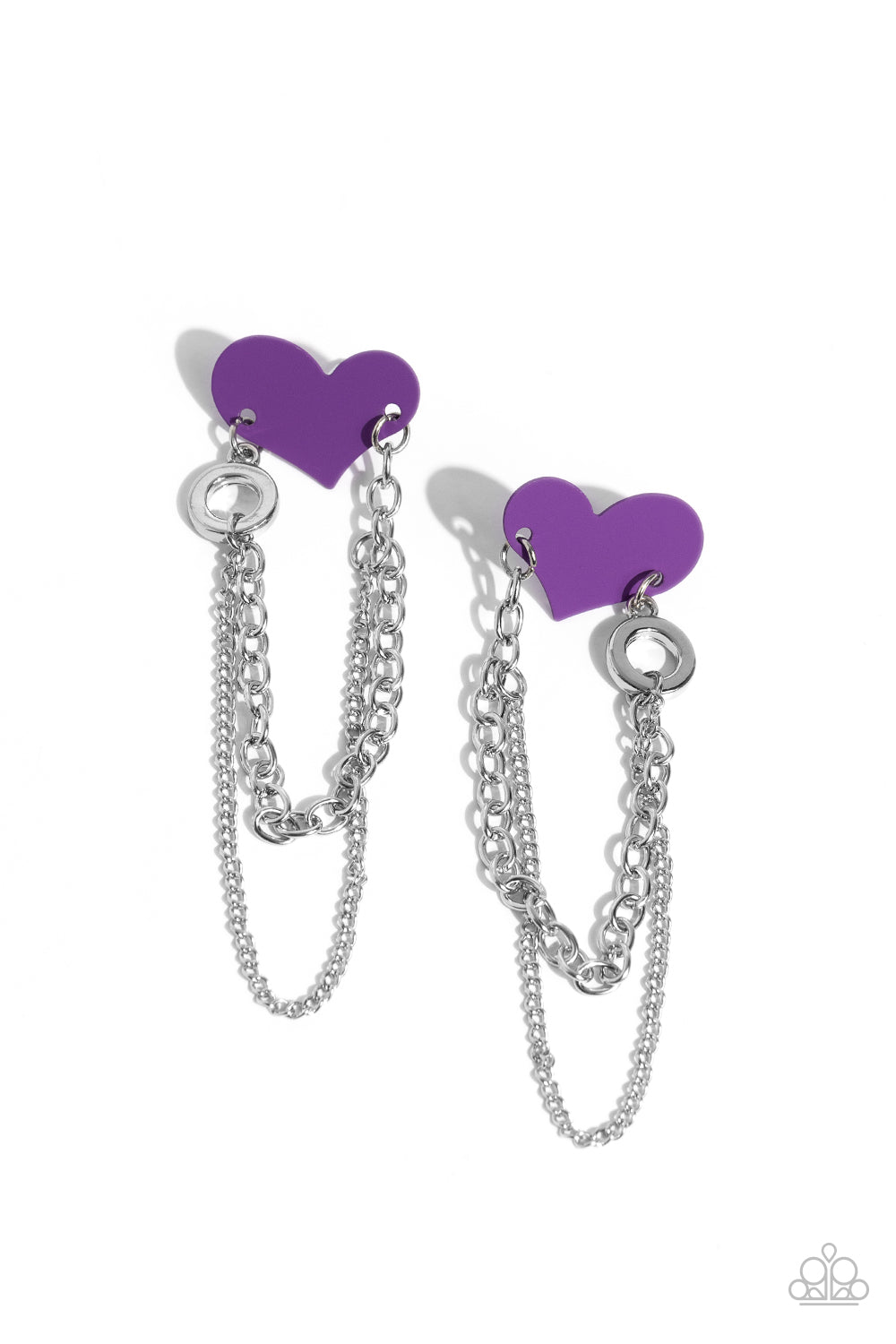 paparazzi-accessories-altered-affection-purple-post earrings