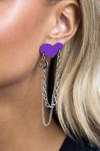 Altered Affection - Purple Post Earrings - Paparazzi Jewelry