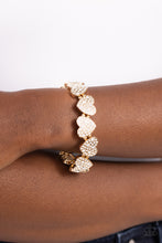 Load image into Gallery viewer, Headliner Heart - Gold Bracelet - Paparazzi Jewelry
