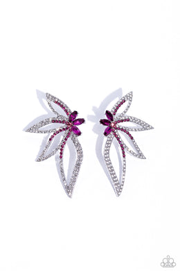 paparazzi-accessories-twinkling-tulip-pink-post earrings