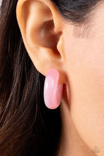 Load image into Gallery viewer, Acrylic Acclaim - Pink Earrings - Paparazzi Jewelry
