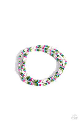 paparazzi-accessories-colorblock-cache-green-bracelet