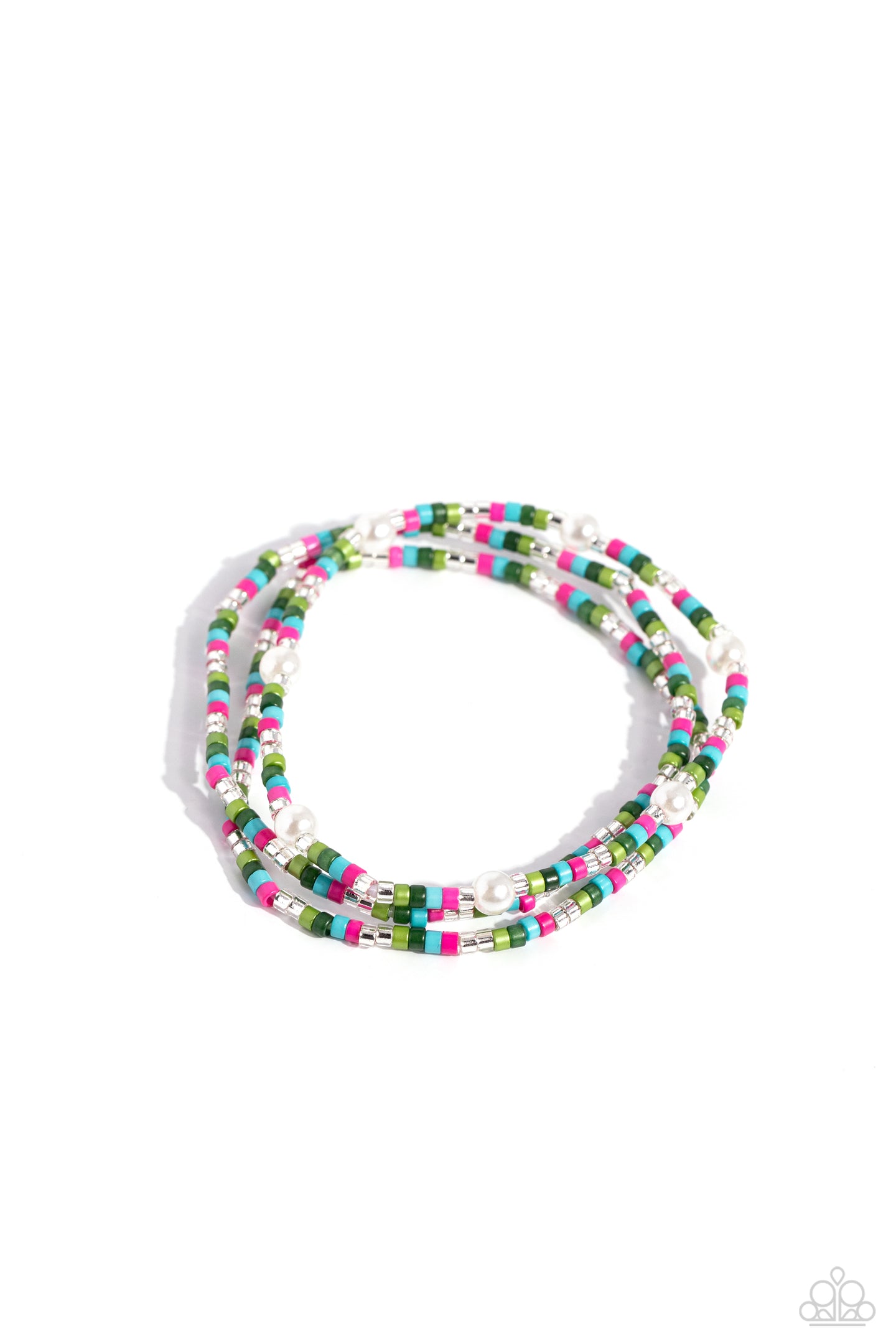 paparazzi-accessories-colorblock-cache-green-bracelet