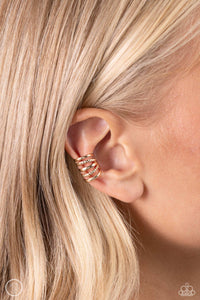 Flexible Fashion - Gold Post Earrings - Paparazzi Jewelry