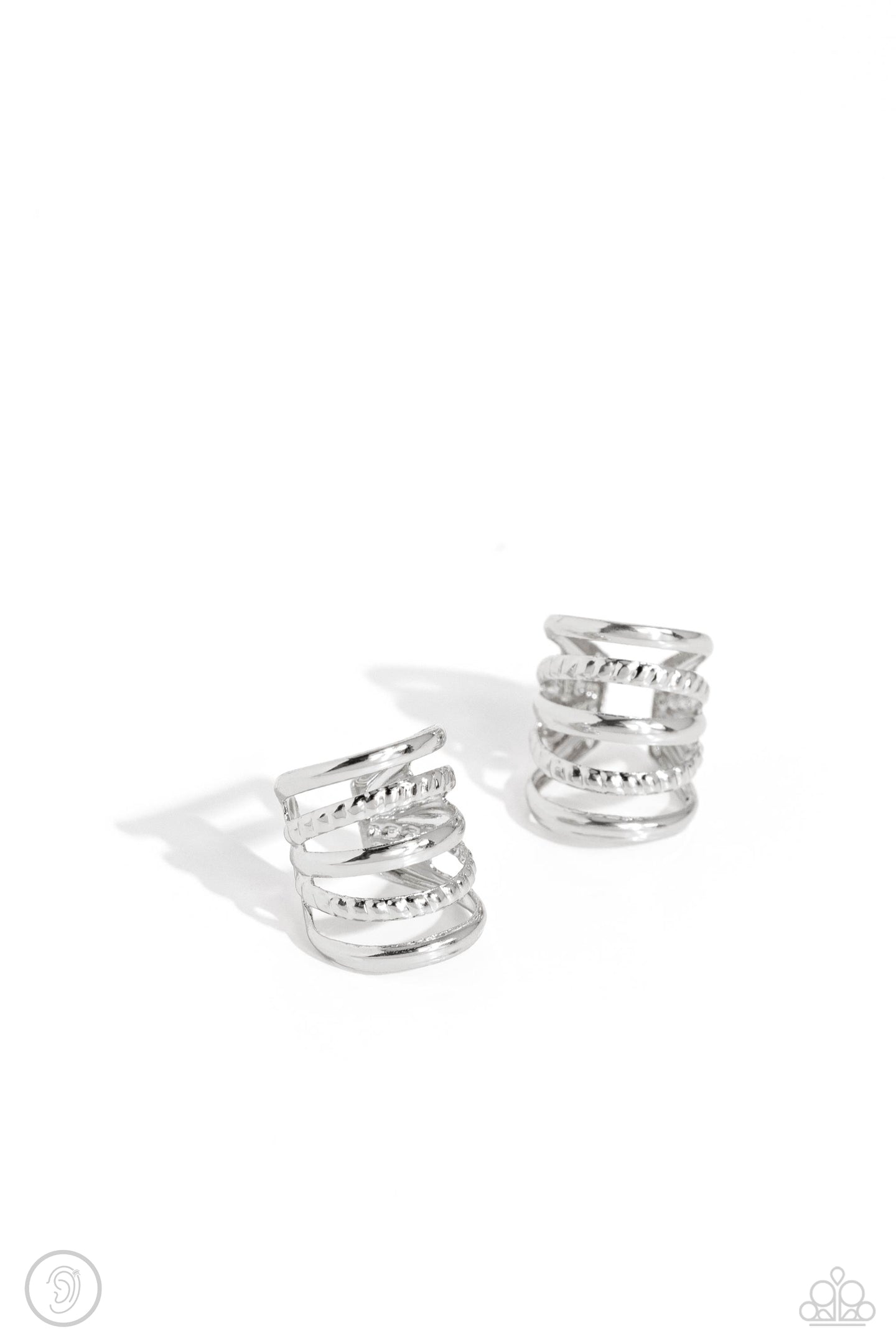 paparazzi-accessories-flexible-fashion-silver-post earrings