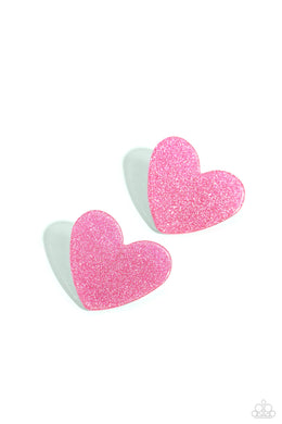 paparazzi-accessories-sparkly-sweethearts-pink-post earrings