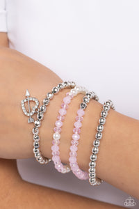 Heart-struck Haute - Pink Bracelet - Paparazzi Jewelry