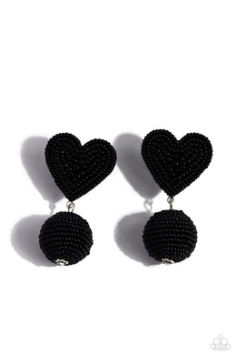 paparazzi-accessories-spherical-sweethearts-black-post earrings