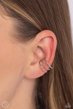Load image into Gallery viewer, Textured Triumph - Silver Post Earrings - Paparazzi Jewelry

