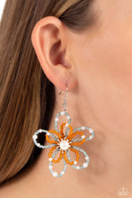 Load image into Gallery viewer, PEARL Crush - Orange Earrings - Paparazzi Jewelry

