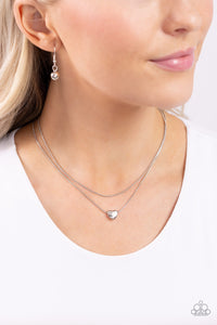 Sweetheart Series - Silver Necklace - Paparazzi Jewelry