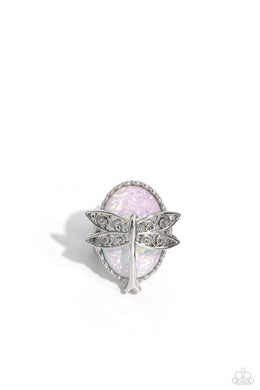 paparazzi-accessories-dragonfly-dazzle-white-ring