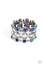 Load image into Gallery viewer, paparazzi-accessories-hammered-headliner-blue-bracelet
