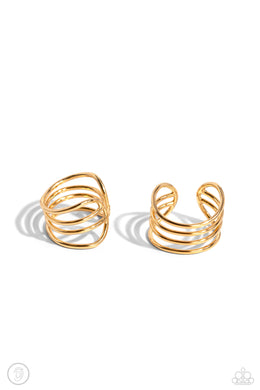 paparazzi-accessories-linear-leader-gold-post earrings