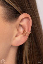 Load image into Gallery viewer, Linear Leader - Gold Post Earrings - Paparazzi Jewelry

