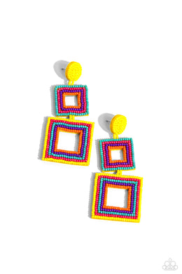 paparazzi-accessories-seize-the-squares-multi-post earrings