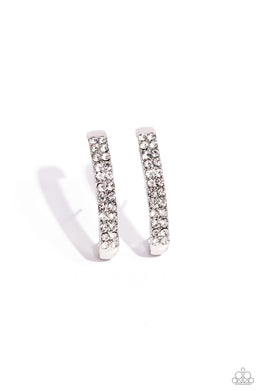 paparazzi-accessories-sliding-series-white-post earrings