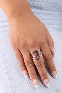 Encased Envy - Red Ring - Paparazzi Jewelry