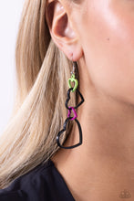 Load image into Gallery viewer, Cascading Crush - Black Earrings - Paparazzi Jewelry
