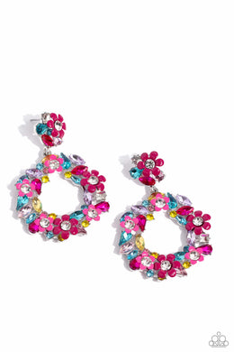 paparazzi-accessories-wreathed-in-wildflowers-multi-post earrings