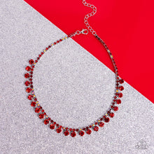 Load image into Gallery viewer, Ritzy Rhinestones - Red Necklace - Paparazzi Jewelry
