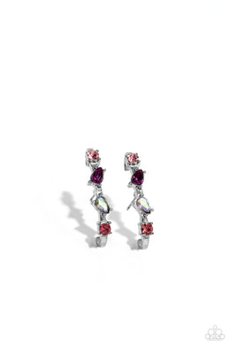 paparazzi-accessories-trendy-twists-pink-post earrings