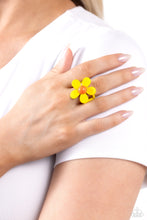 Load image into Gallery viewer, Groovy Genre - Yellow Ring - Paparazzi Jewelry
