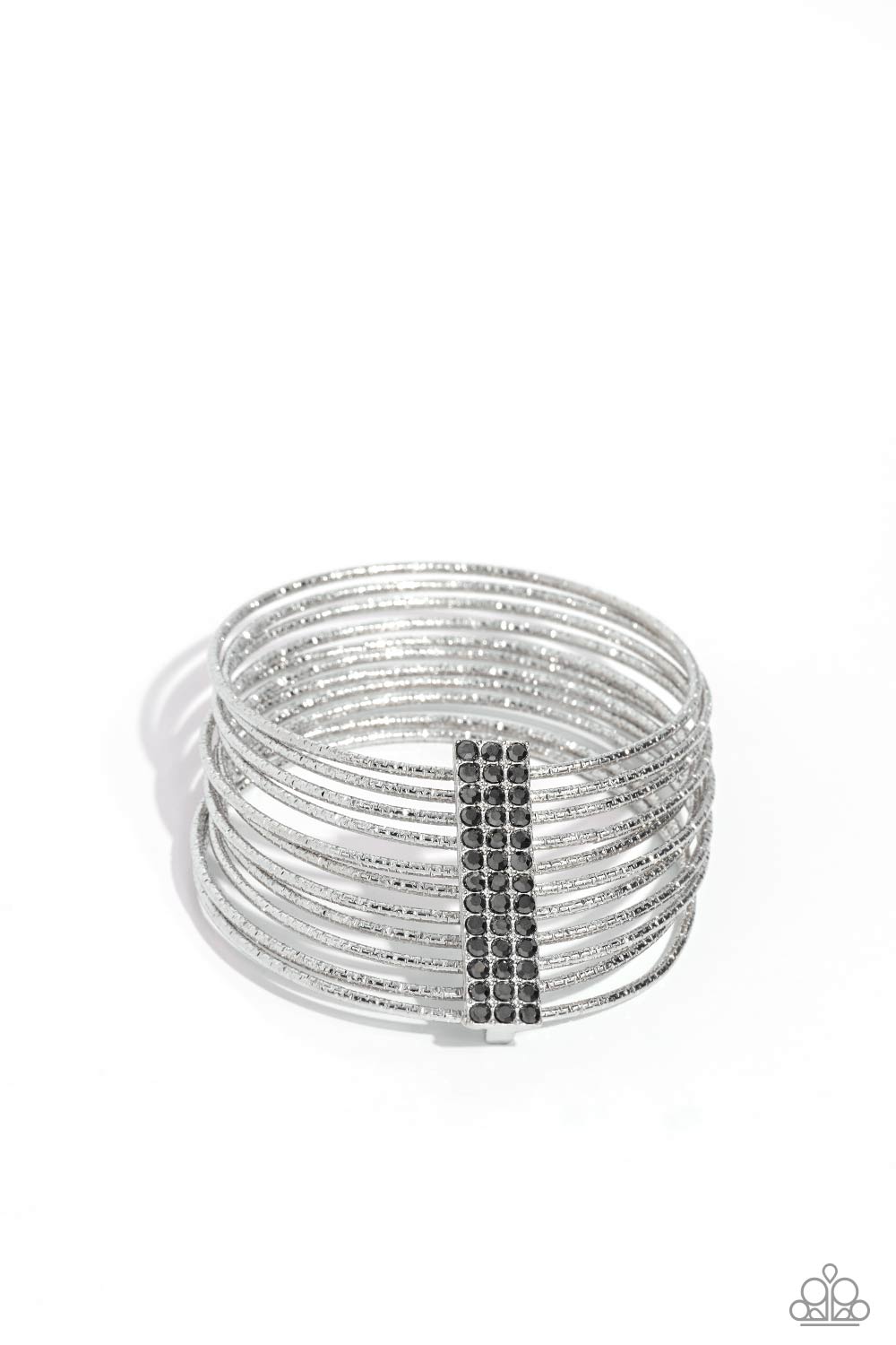 paparazzi-accessories-shimmery-silhouette-silver-bracelet