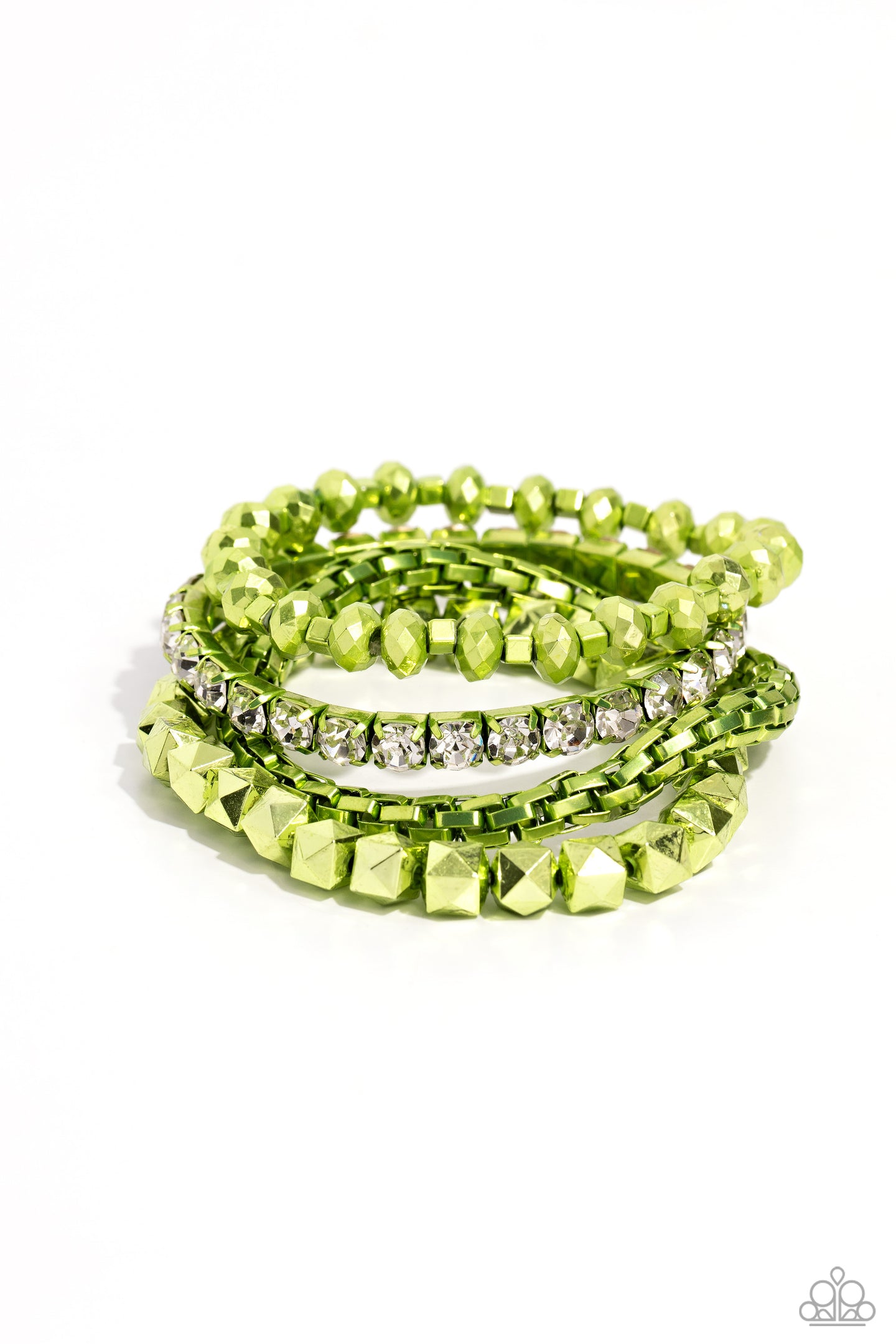 paparazzi-accessories-punk-pattern-green-bracelet