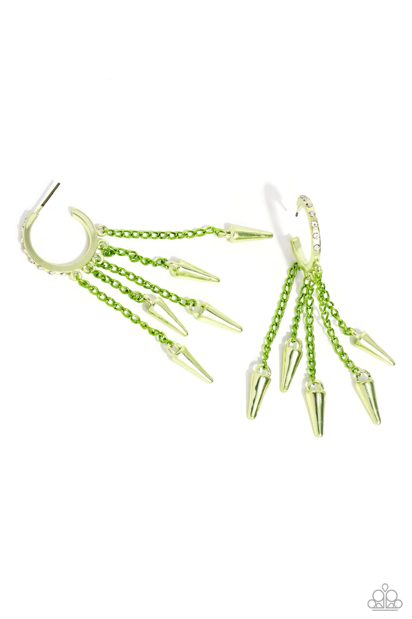 paparazzi-accessories-piquant-punk-green-earrings