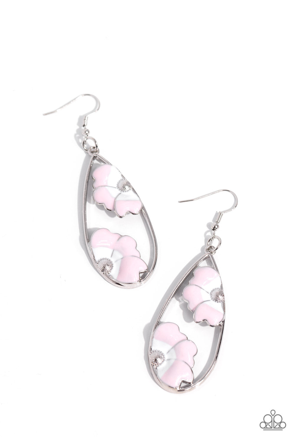 paparazzi-accessories-airily-abloom-pink-earrings