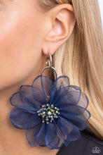 Load image into Gallery viewer, Cosmopolitan Chiffon - Blue Earrings - Paparazzi Jewelry
