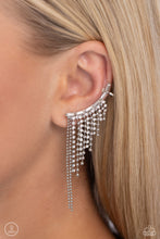 Load image into Gallery viewer, Tapered Tease - White Post Earrings - Paparazzi Jewelry
