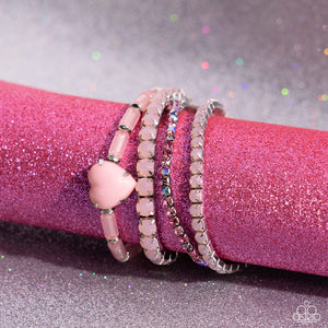 True Loves Theme - Pink Bracelet - Paparazzi Jewelry