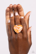 Load image into Gallery viewer, Patterned Promenade - Orange Ring - Paparazzi Jewelry
