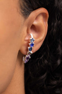 In Good Shape - Blue Post Earrings - Paparazzi Jewelry