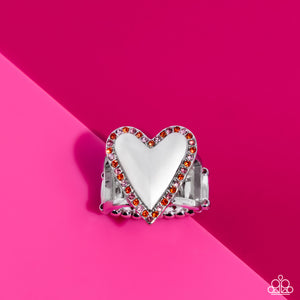 Smitten Shimmer - Orange Ring - Paparazzi Jewelry